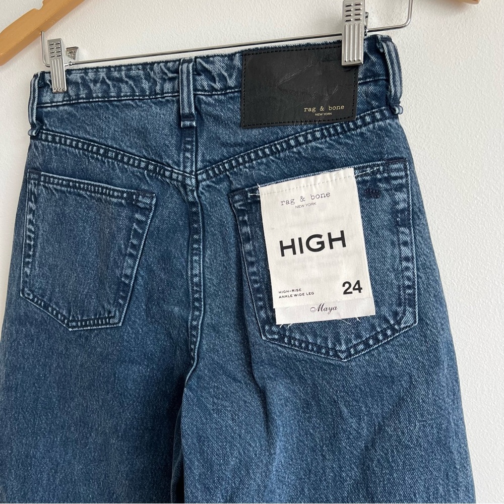 Rag & Bone Maya High Rise Ankle Wide Leg Jeans 26” inseam - Picture 5 of 5